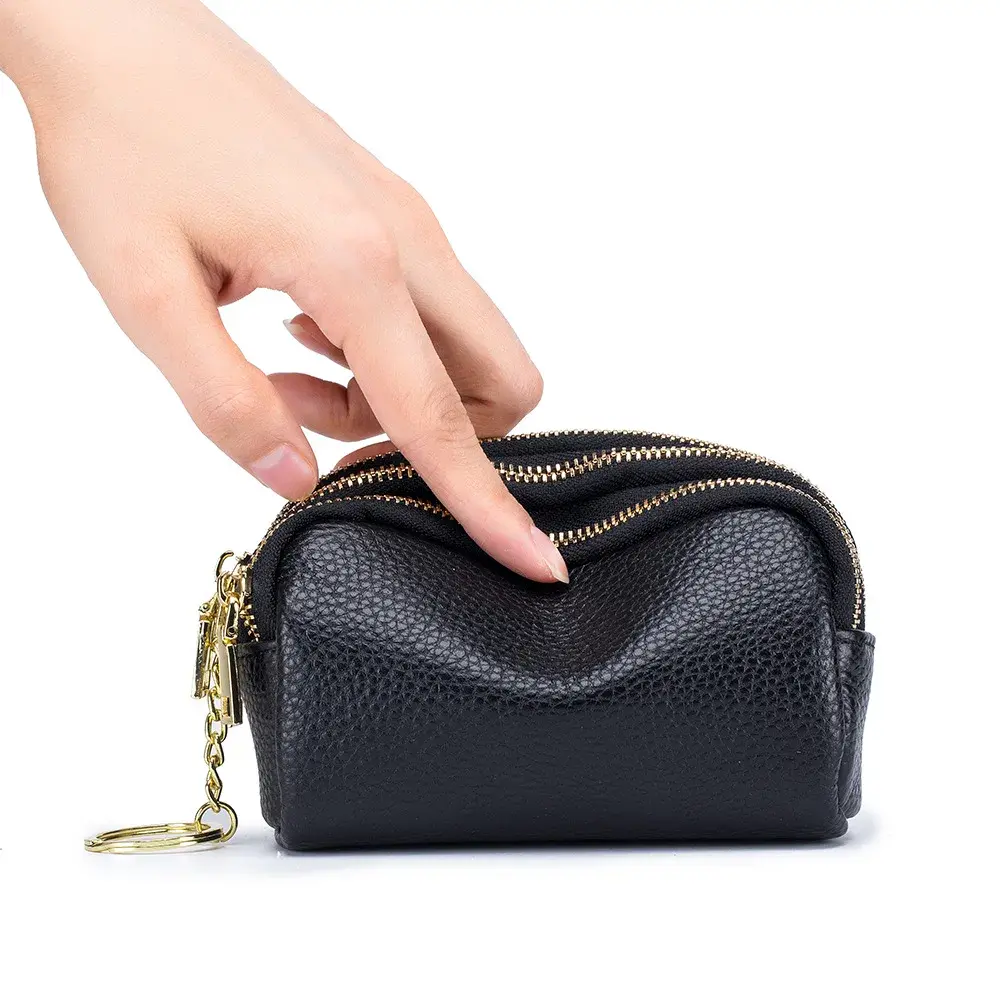 New Genuine Leather Women Wallets Double layer Cowhide Purses Multifunctional Large Capacity Coin Purse for Women Dropshipping
