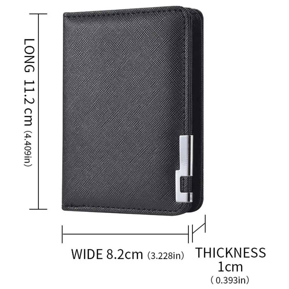 PU Leather Retro Men's Wallet Two-Fold Orange Black Grey White Multiple Pockets Ultra Thin Slim Wallet Money Clip Credit Card