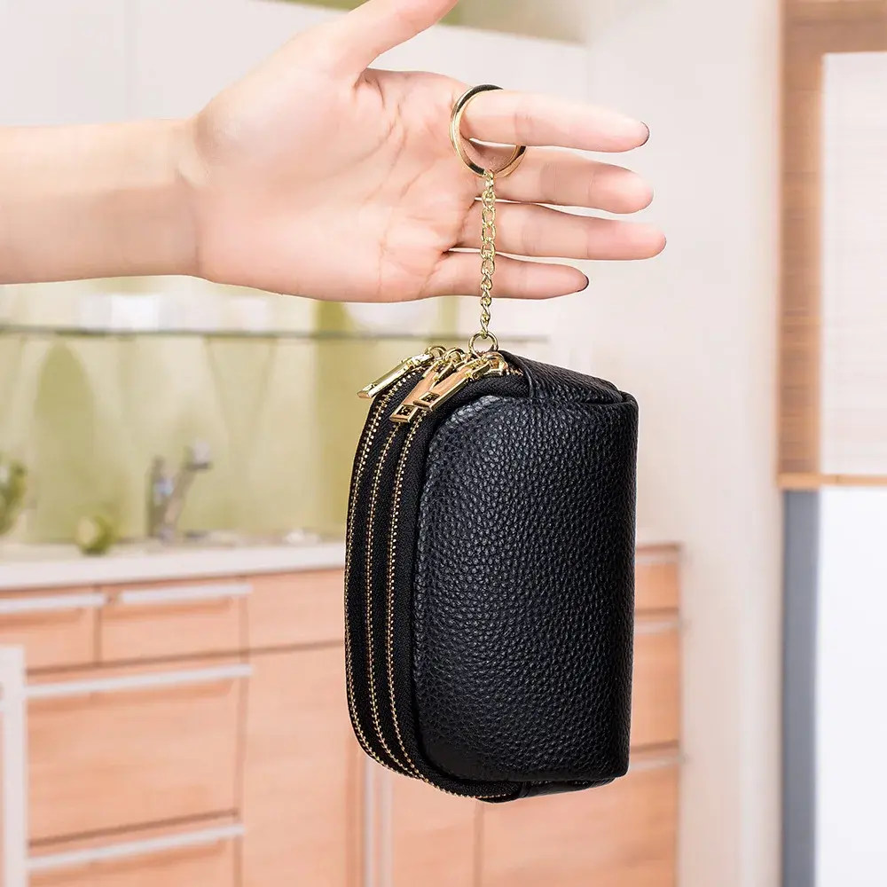 New Genuine Leather Women Wallets Double layer Cowhide Purses Multifunctional Large Capacity Coin Purse for Women Dropshipping