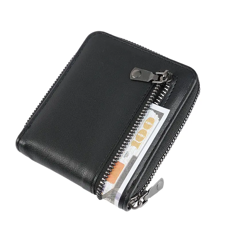 New men's retro wallet with large capacity and multiple card slots, featuring a coin purse and fashionable card wallet