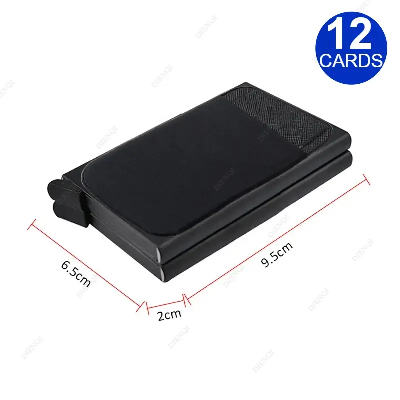 Automatic Pop Up Wallet Aluminum Double Card Case RFID Credit Card Holder Minimalist Metal Wallet Hold 12 Cards Wallet for Men