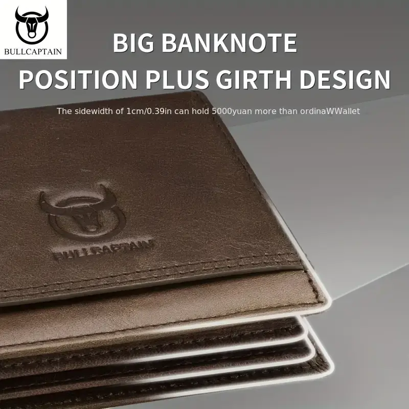 Leather Large-capacity Men's Wallet Driver's License Retro Leather Wallet Multi-card Thickened Credit Card Wallet Fashion Wallet