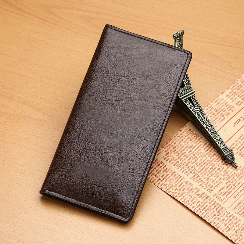 Mens Long Section Wallet Fashion Lightweight Soft PU Leather Mens Horizontal Multifunctional Wallet cartera mujer pURSE