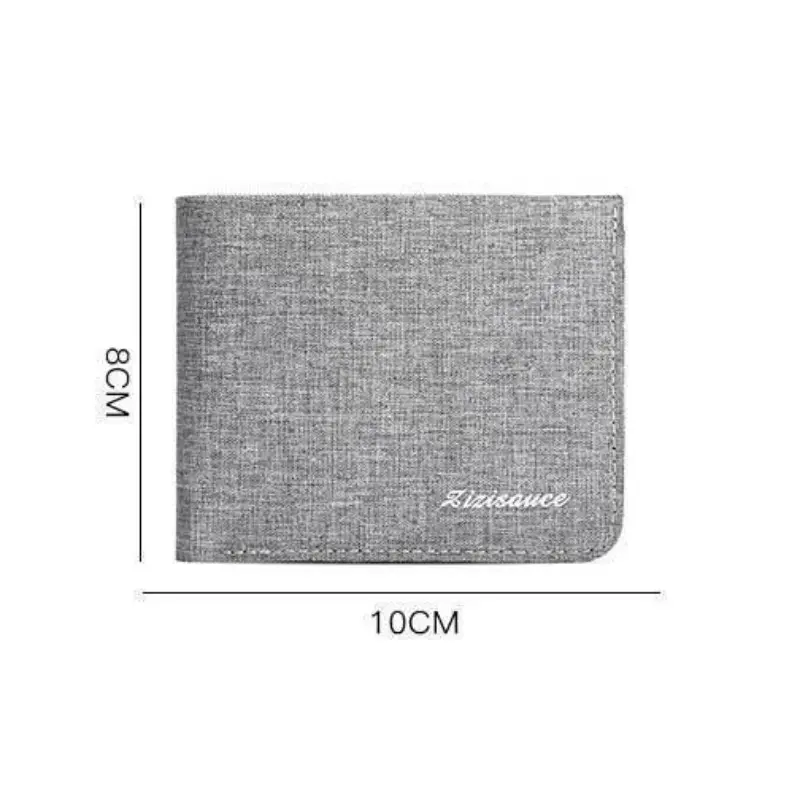 Canvas Men Wallet Black/Blue/Gray Card Holder Wallet Male Money Bag Id/Photo/Bank Holder Short Purse Credit Card Case Bag