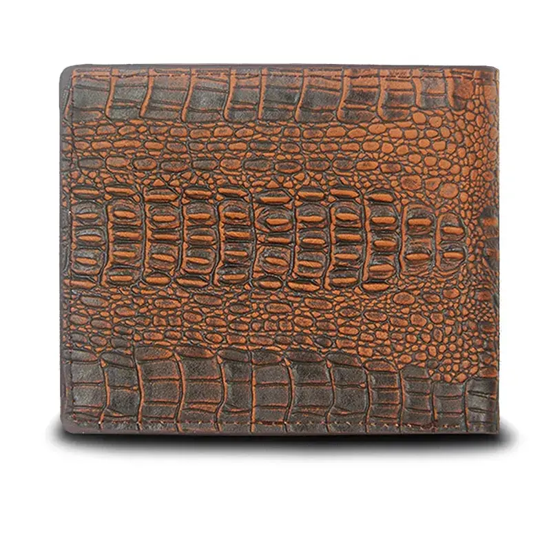 Classic Men Wallets High Quality New Short Card Holder Crocodile Pattern Male Purses Photo Holder Simple Men's Wallet Money Clip