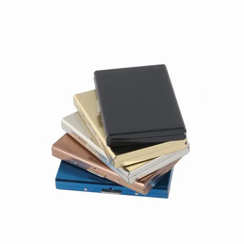 Rfid Card Metal Slim Wallet for Men Credit Card Holder Bifold Mini Wallets Male Purse Porte Carte Short Bi-Fold Choice Valet