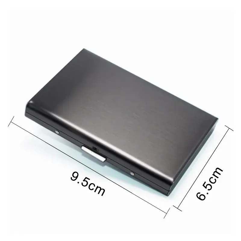 Rfid Card Metal Slim Wallet for Men Credit Card Holder Bifold Mini Wallets Male Purse Porte Carte Short Bi-Fold Choice Valet