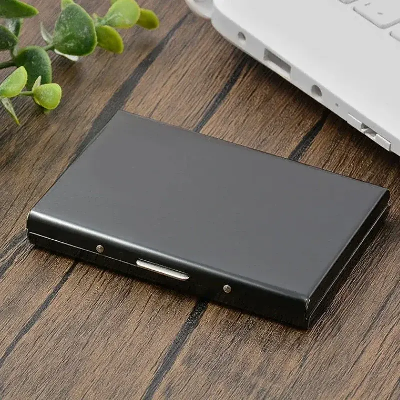 Rfid Card Metal Slim Wallet for Men Credit Card Holder Bifold Mini Wallets Male Purse Porte Carte Short Bi-Fold Choice Valet