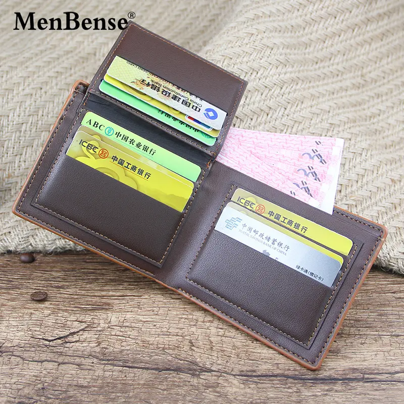 Classic Men Wallets High Quality New Short Card Holder Crocodile Pattern Male Purses Photo Holder Simple Men's Wallet Money Clip