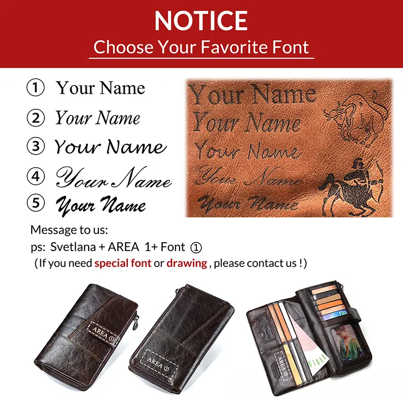 Contact's Brand Designer 100% Genuine Cow Leather Clutch Wallets Purse Card Holder Vintage Wallet Men with Coin Purse Pocket