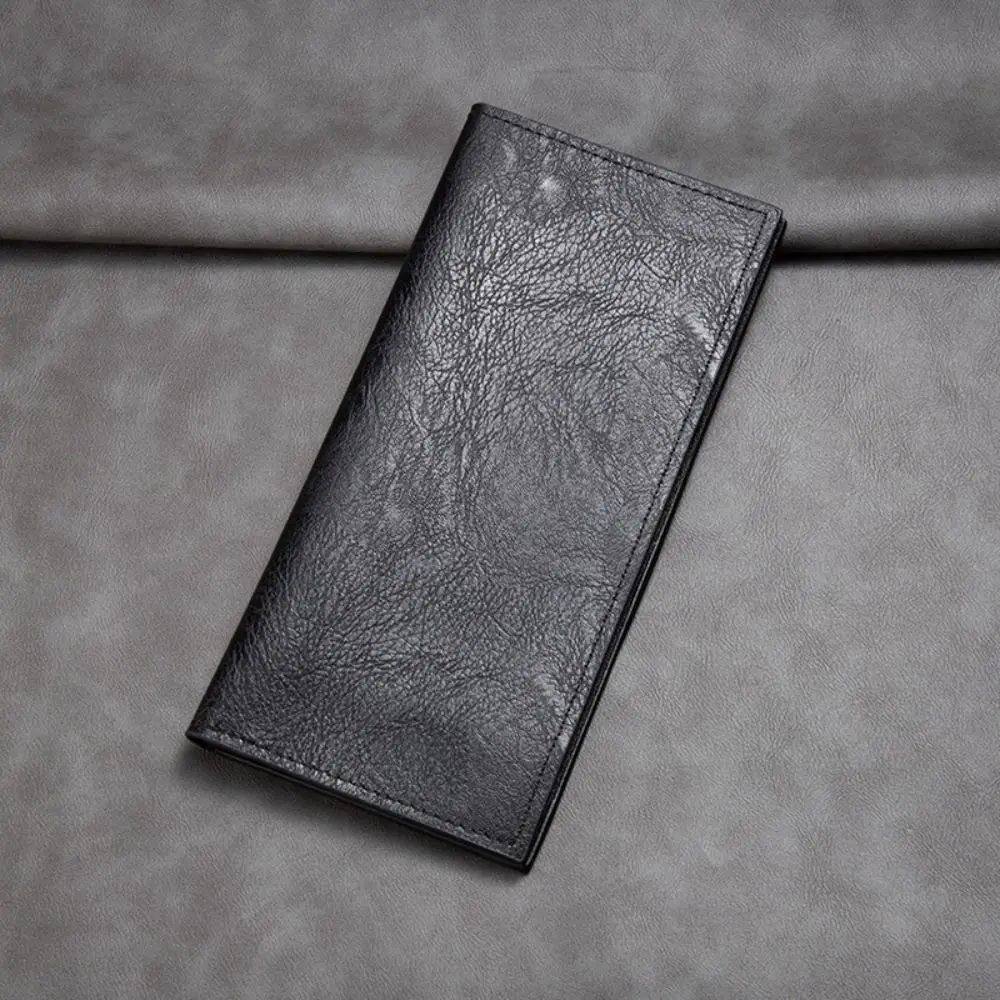 PU Leather Long Wallet For Men Durable Multiple Slots Men Card Holder Thin Soft Men Wallet Card Bag Large Banknote  Money Purses