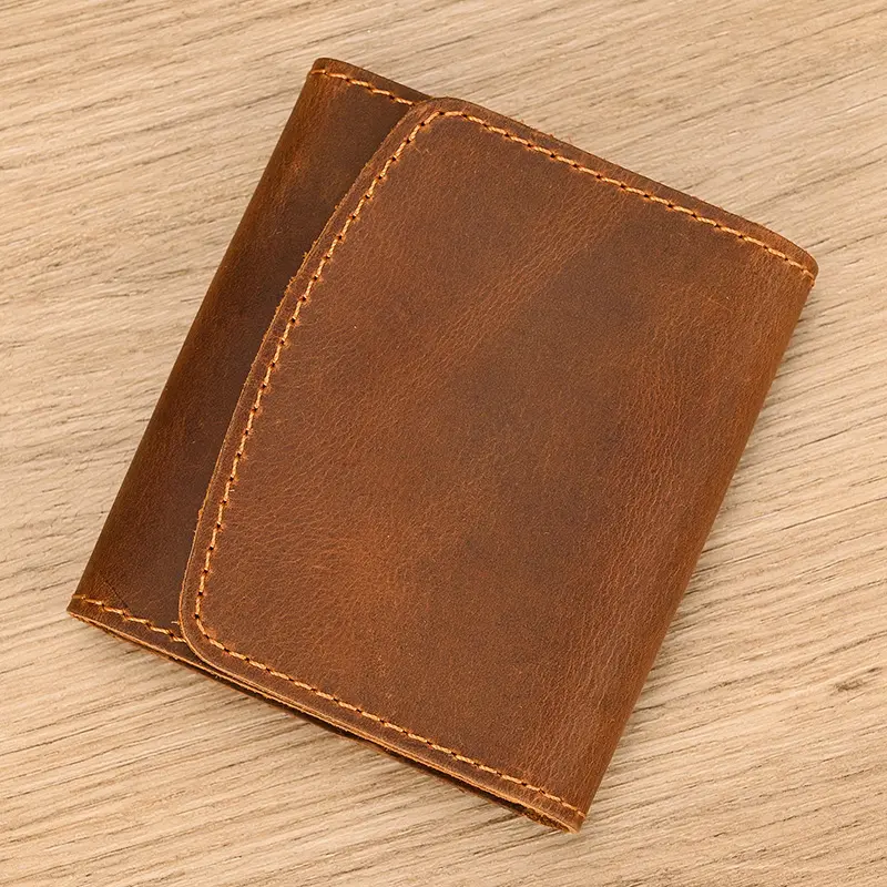 2025 New Design Little Coin Purse For Men Women Card Cash Coins Short Wallet Genuine Leather Clip Purse Female Male Wallets