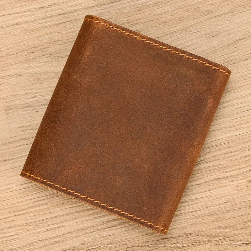 2025 New Design Little Coin Purse For Men Women Card Cash Coins Short Wallet Genuine Leather Clip Purse Female Male Wallets
