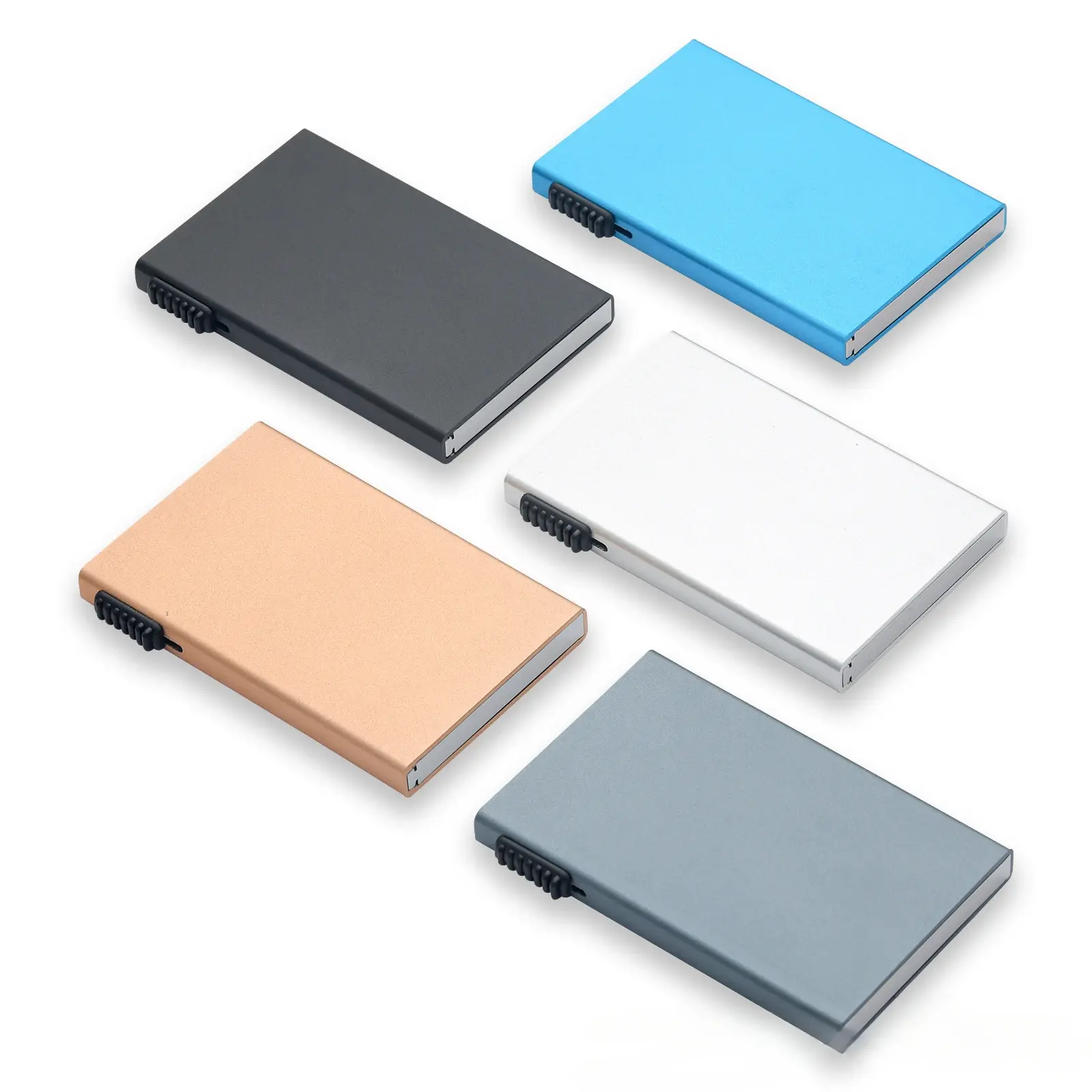 Rfid Credit Card Holder Smart Wallets Men ID Bank Cardholder Case Metal Thin Slim Pop Up Aluminium Minimalist Wallet Luxury Gift