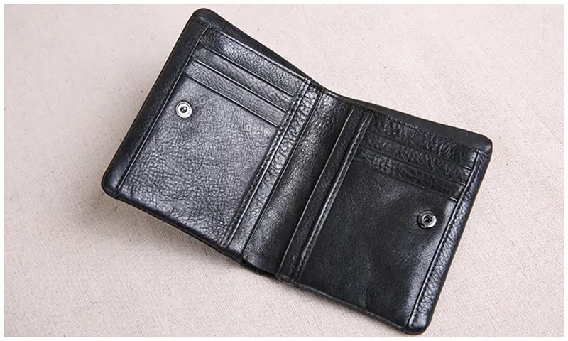 PNDME genuine leather men's short small wallet fashion vintage natural real cowhide card holder women wallet student coin purse