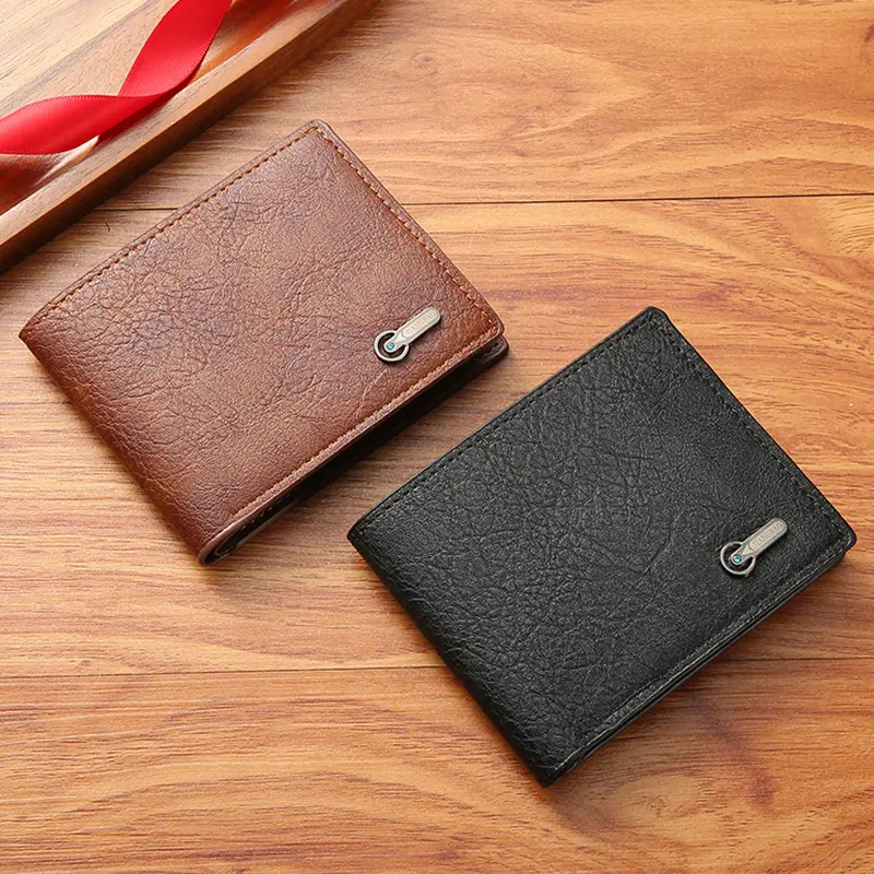 2025 New Men's Wallet Luxury Business Wallets PU Leather Ultrathin Zipper Purse ID Card Holders Paper Money Bag for Men