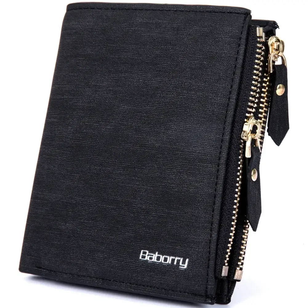 Theft Protec Coin Bag Zipper Men Wallets Famous Brand Mens Wallet Male Money Purses Wallets New Design Top Men Wallet