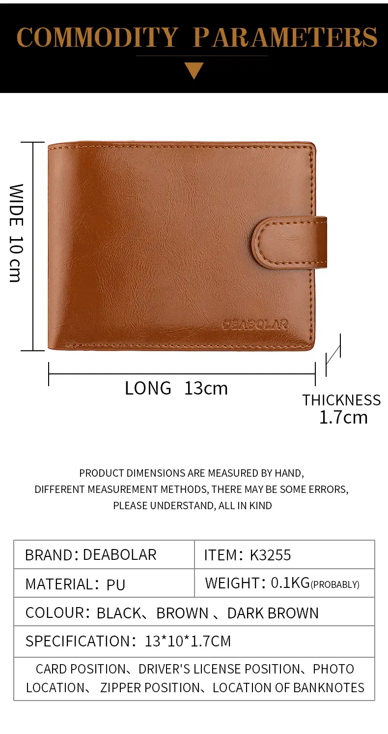 High Capacity Men's Hasp Leather Wallet Multiple Card Slots Card  ID Credit Card Holder Coin Vintage Wallet