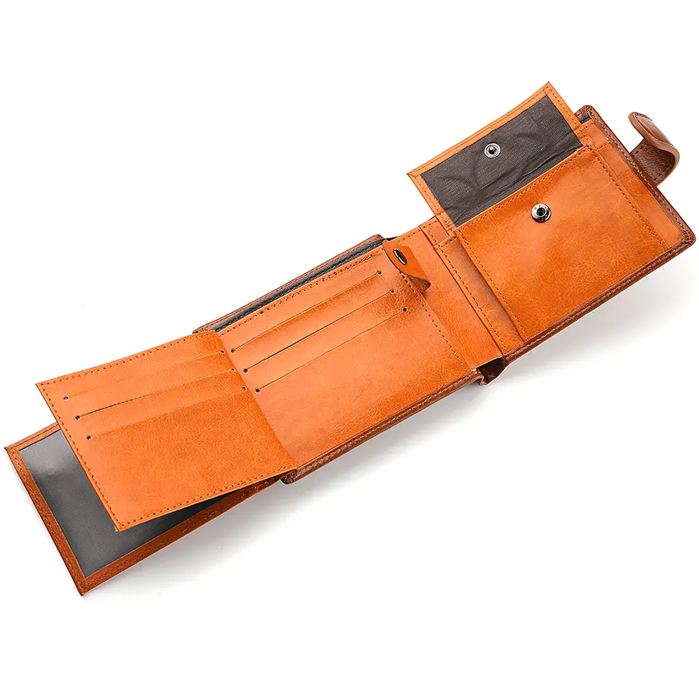 High Capacity Men's Hasp Leather Wallet Multiple Card Slots Card  ID Credit Card Holder Coin Vintage Wallet