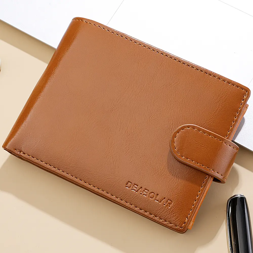 High Capacity Men's Hasp Leather Wallet Multiple Card Slots Card  ID Credit Card Holder Coin Vintage Wallet