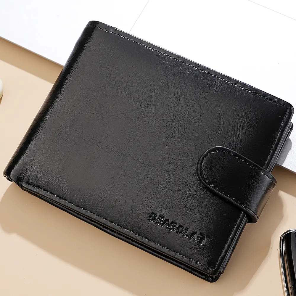 High Capacity Men's Hasp Leather Wallet Multiple Card Slots Card  ID Credit Card Holder Coin Vintage Wallet