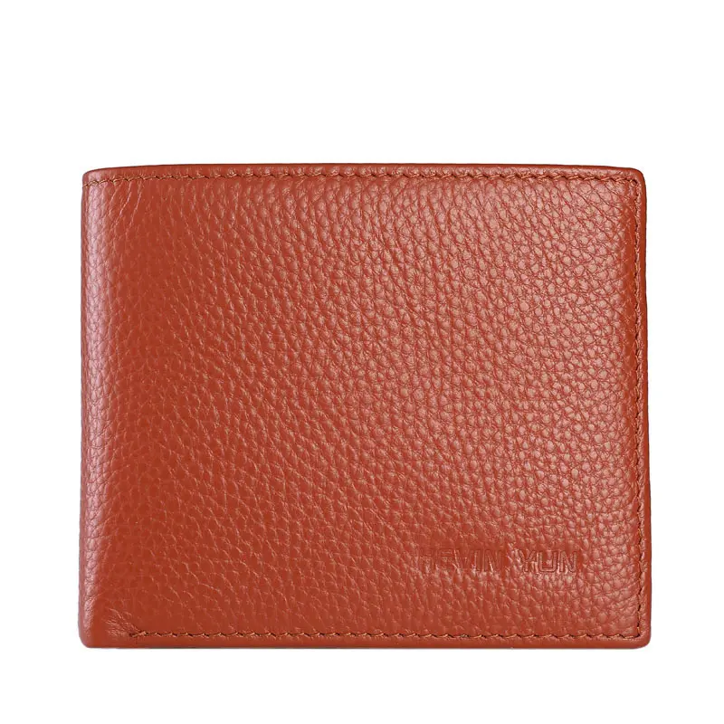 Fashion men wallets genuine leather short design male bifold wallet ID credit card holder purse