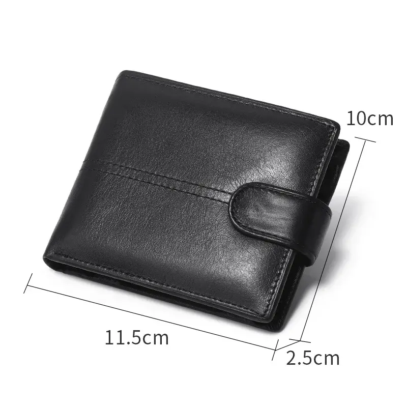 Rfid Leather Mens Wallet with Coin Pocket Designer Dollar Mens Leather Wallet with Rfid