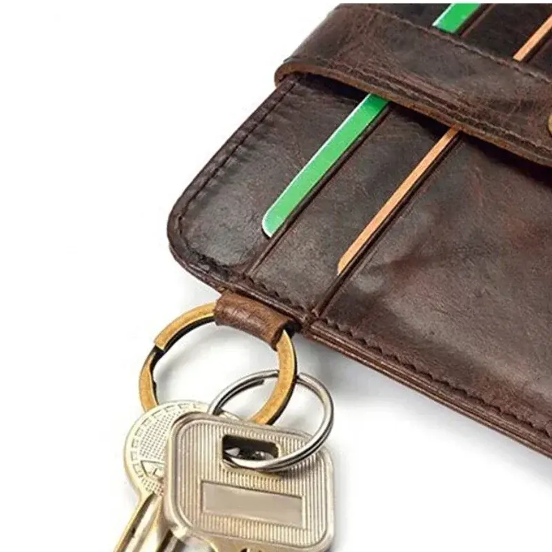 Men Genuine Leather Slim Wallet Male Small Purse Mini Money Bag Walet Thin Portomonee Carteras Man's Wallet Card Holder
