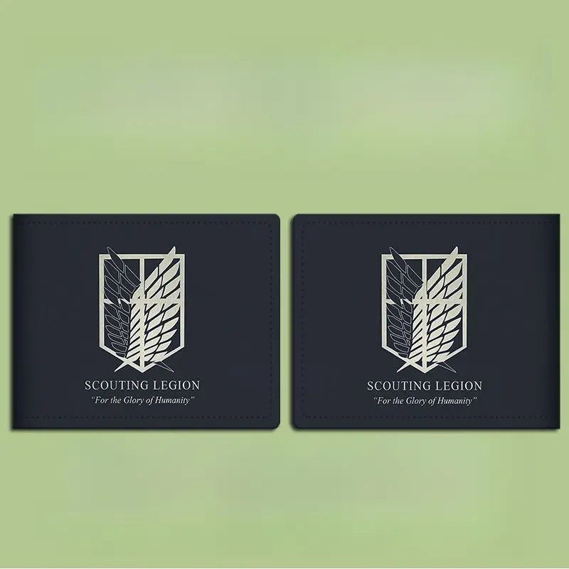 Attack on Titan Print Wallet Pu Leather High Quality Neutral Wallet Fun Fashion Foldable Wallet