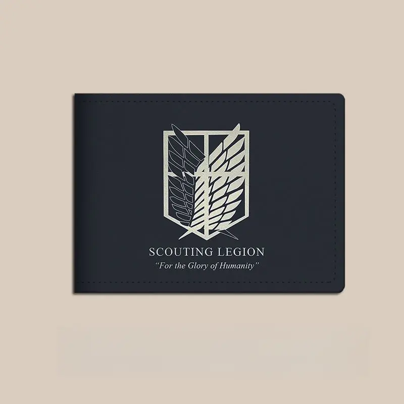 Attack on Titan Print Wallet Pu Leather High Quality Neutral Wallet Fun Fashion Foldable Wallet