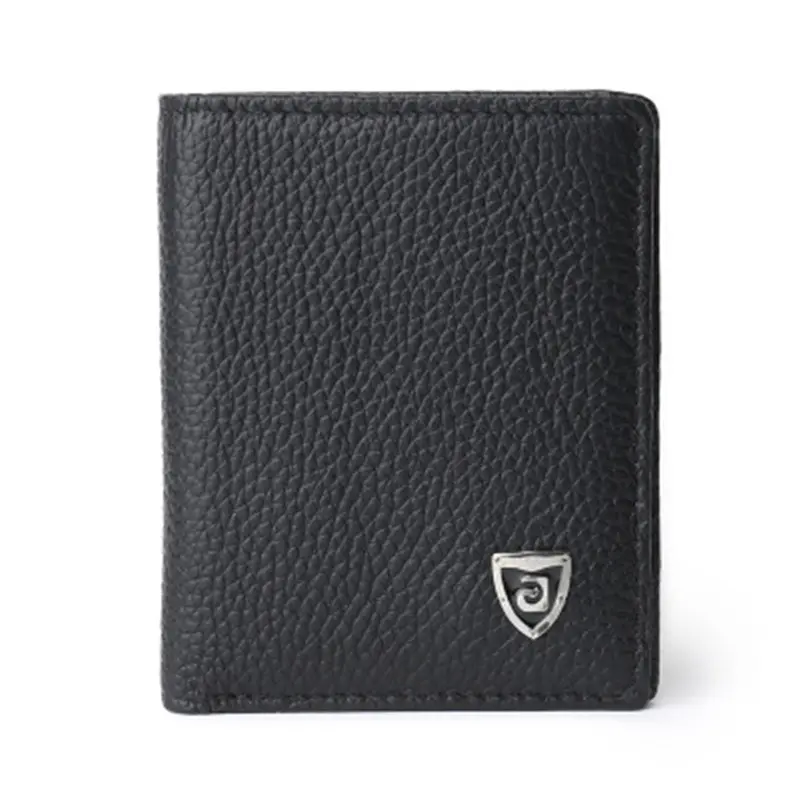 JINBAOLAI Mini Genuine Leather Wallet Men Korean Student Small Wallets Men's Coin Purse Card Holder Men Wallet Cartera Hombre