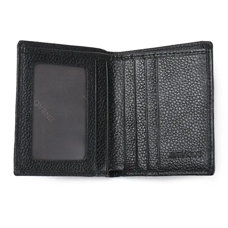 JINBAOLAI Mini Genuine Leather Wallet Men Korean Student Small Wallets Men's Coin Purse Card Holder Men Wallet Cartera Hombre