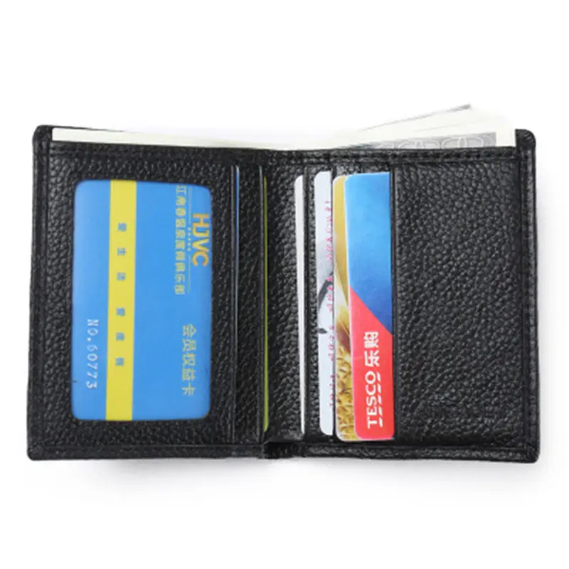 JINBAOLAI Mini Genuine Leather Wallet Men Korean Student Small Wallets Men's Coin Purse Card Holder Men Wallet Cartera Hombre