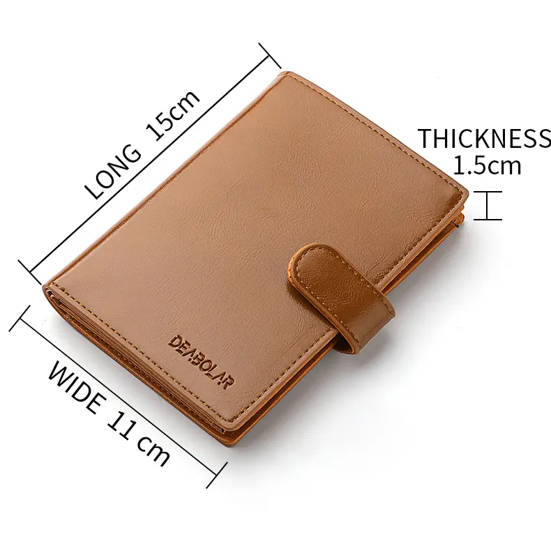 Short Men Wallets Casual Male Purses Zipper Card Bag Coin Bag Small Passport Cover Men's Purse Carteira Masculina Billetera