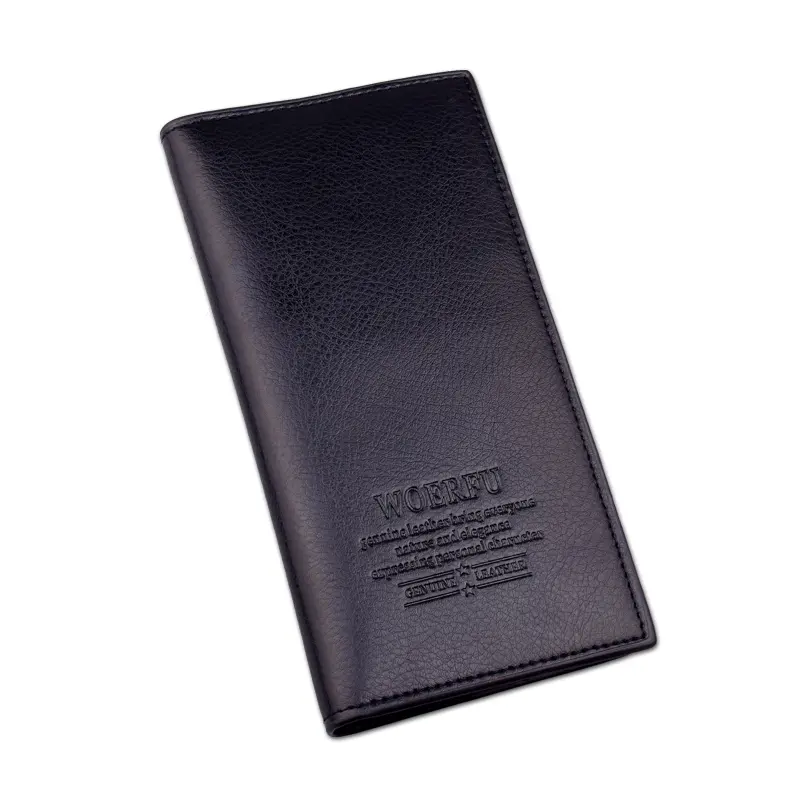 Men's Wallet Business Pu Leather Soft Leather Long Wallet Zipper Coin Pocket Men's Wallet Men's Credit Card Holder Men's Wallet