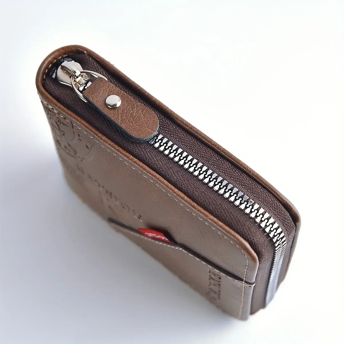 Mens Wallet Leather Business Card Holder Zipper Purse Luxury Wallets for Men Protection Purses Carteira Masculina Luxury