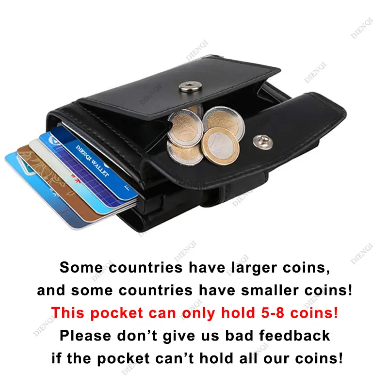 Rfid Credit Card Holder Wallets Men Carbon Fiber Leather Aluminum Business Bank Cardholder Male Case Minimalist Wallet Money Bag