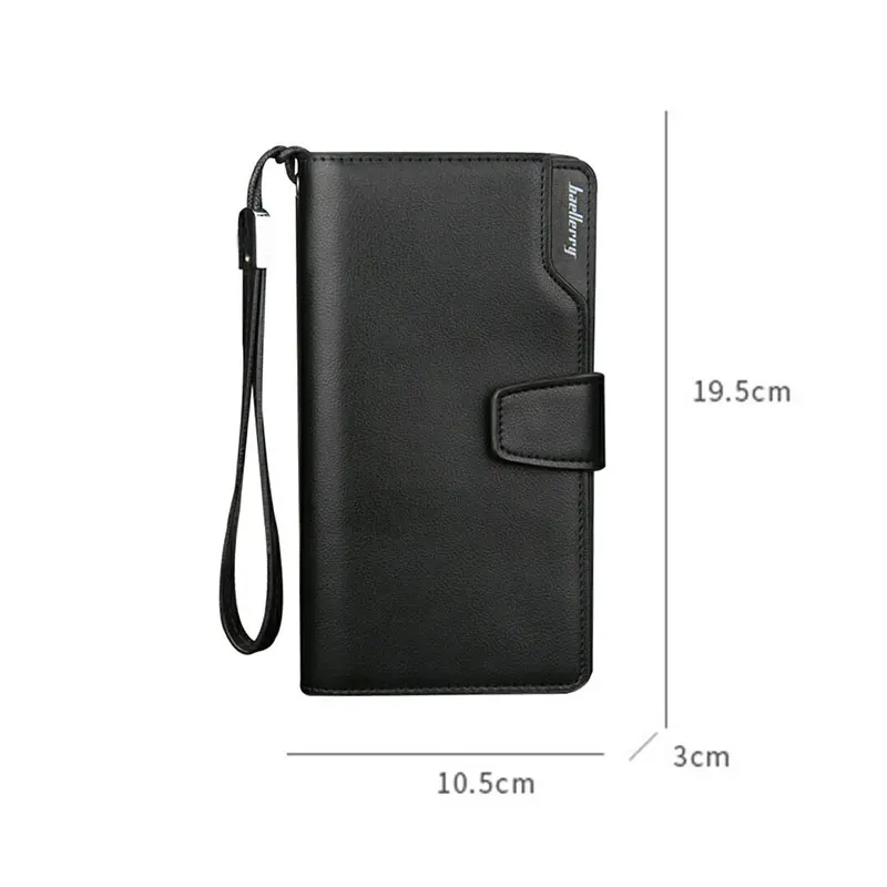 Baellerry New Men Wallets Big Capacity Phone Pocket Card Holder Long Style Male Purse Quality Zipper Coin Pocket Men Money Clips