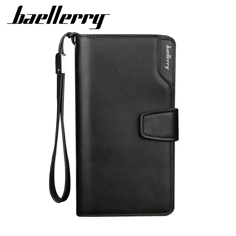 Baellerry New Men Wallets Big Capacity Phone Pocket Card Holder Long Style Male Purse Quality Zipper Coin Pocket Men Money Clips
