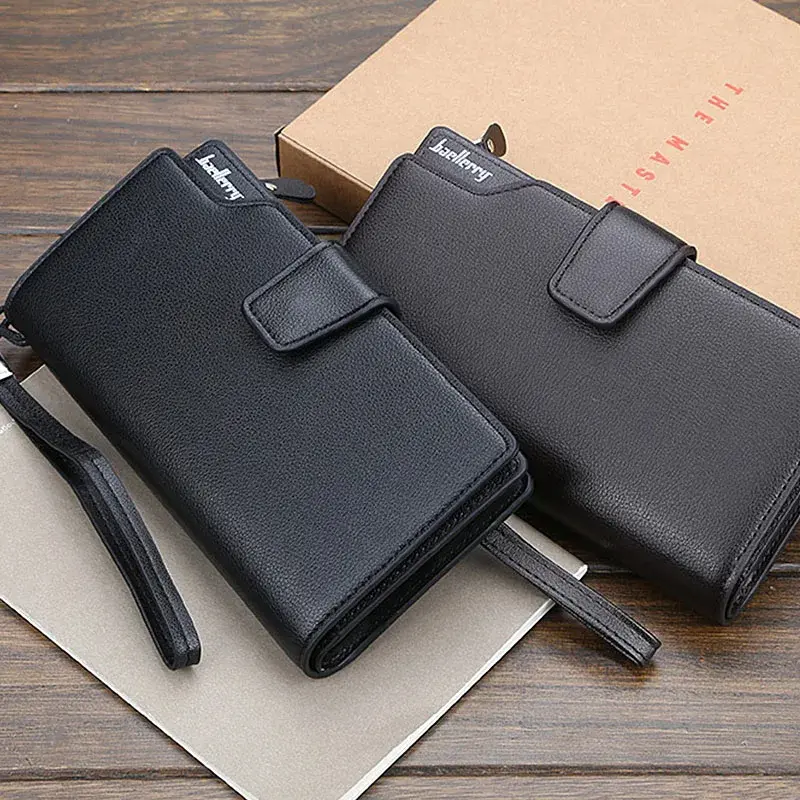 Baellerry New Men Wallets Big Capacity Phone Pocket Card Holder Long Style Male Purse Quality Zipper Coin Pocket Men Money Clips
