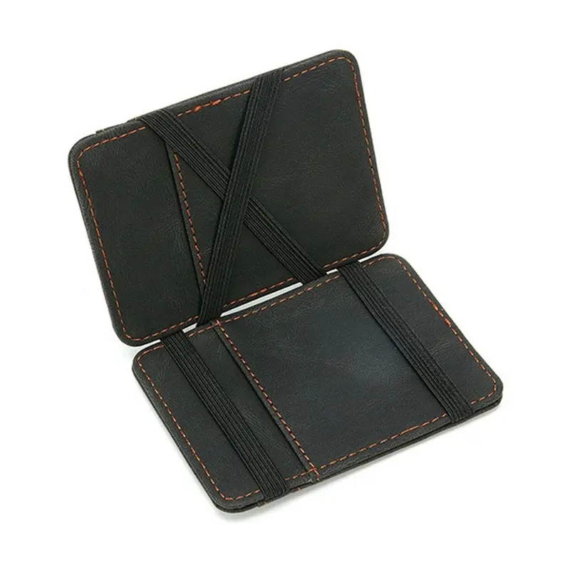 High Quality Vintage Mini Men's Crazy PU Leather Magic Wallet Small Coin Purse Credit Card Holder Slim Transparent ID Bag