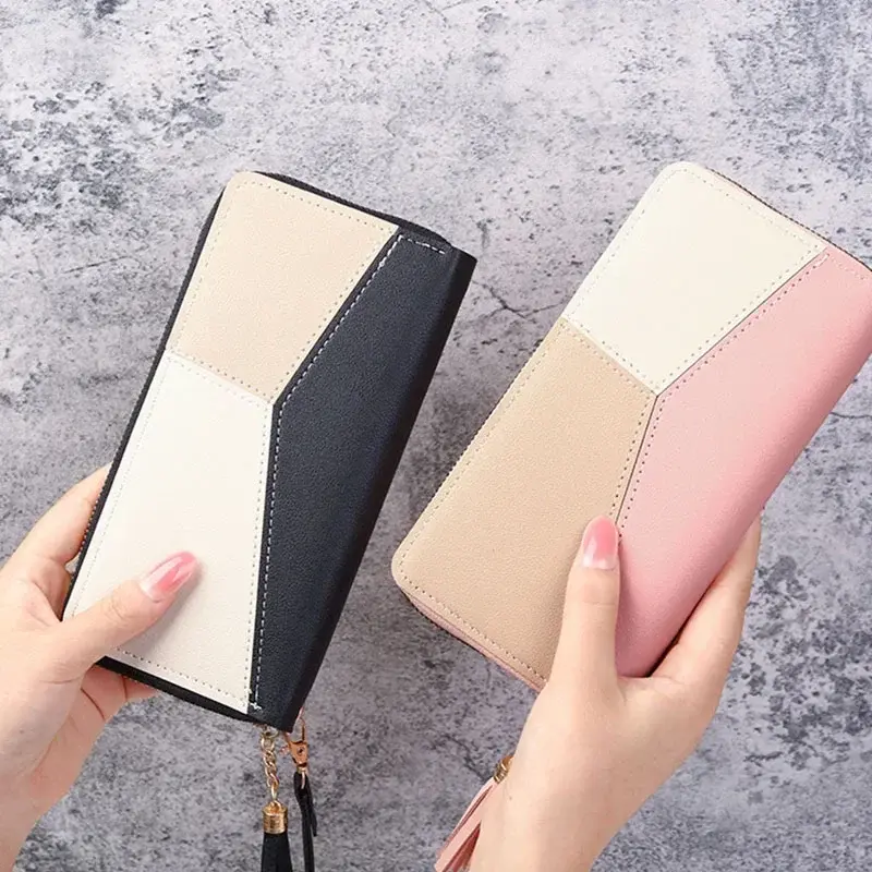 Fashion Wallets Zipper Coin Purse Lady Long Short Purses Handbags Women Clutch Cards Holder PU Leather Moneybag Billfold Wallet