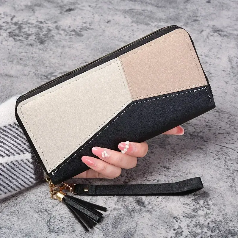 Fashion Wallets Zipper Coin Purse Lady Long Short Purses Handbags Women Clutch Cards Holder PU Leather Moneybag Billfold Wallet