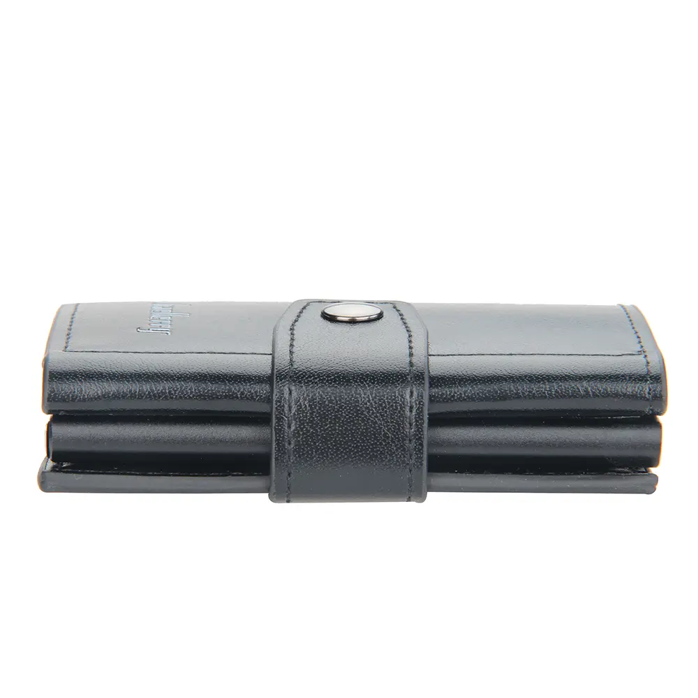 Antitheft Rfid Credit Card Holder Wallets Men Leather Aluminum Box Metal Male Purse Bag Small Cardholder Case Minimalist Wallet