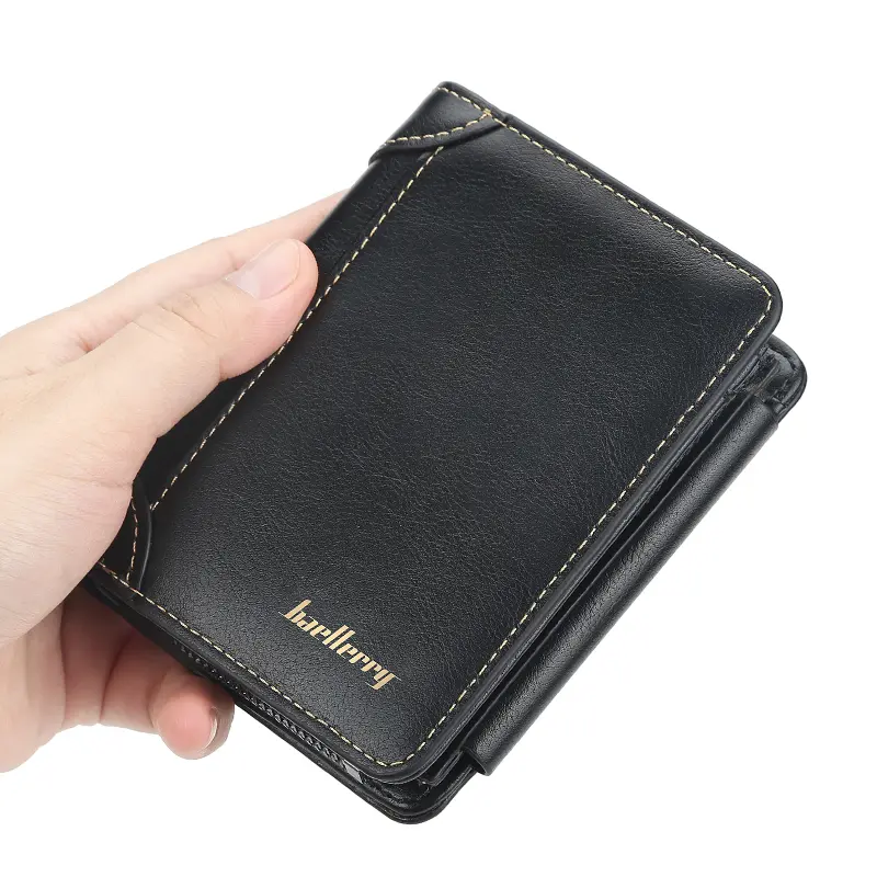 New Leather Men Wallets High Quality Zipper Short Desigh Card Holder Male Purse Vintage Coin Holder Men Wallets