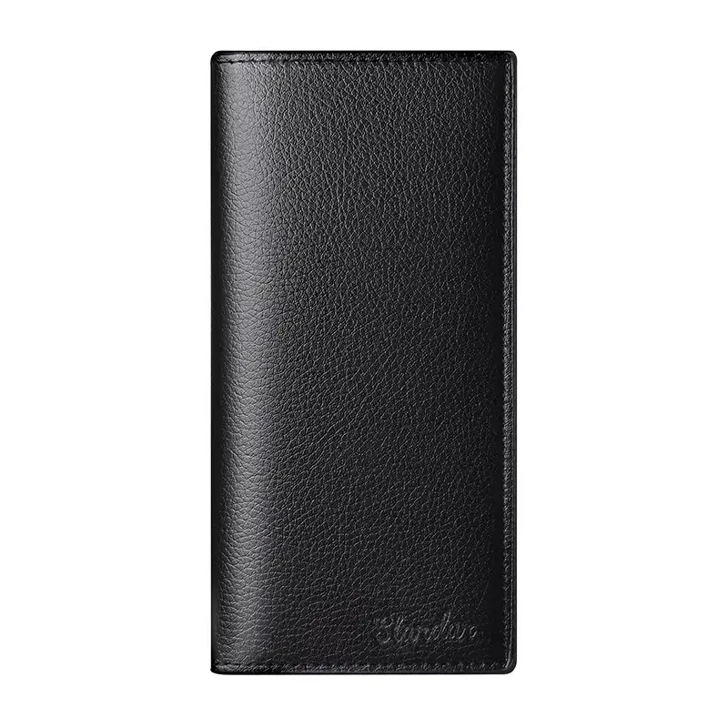 2025 new men's long wallet with multiple card slots for mobile phones, student card bag, large capacity soft thin leather wallet