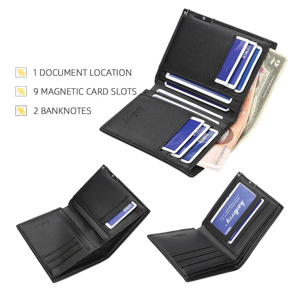 2021 New Men Wallets Name Customized Card Holder High Quality Male Purse Name Engraving PU Leather Business Men Wallets Carteria