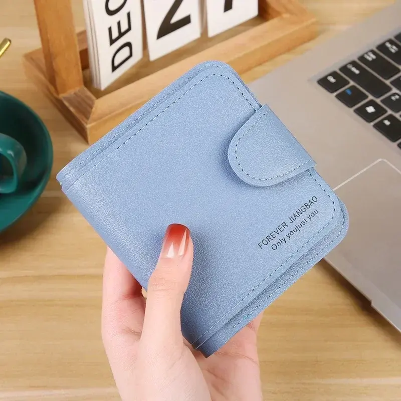 Women Wallets 2024 New Luxury Brand Red Black Small Mini Coin Purse Hasp Card Holder Lady Wallet Zipper Female Leather Buckle