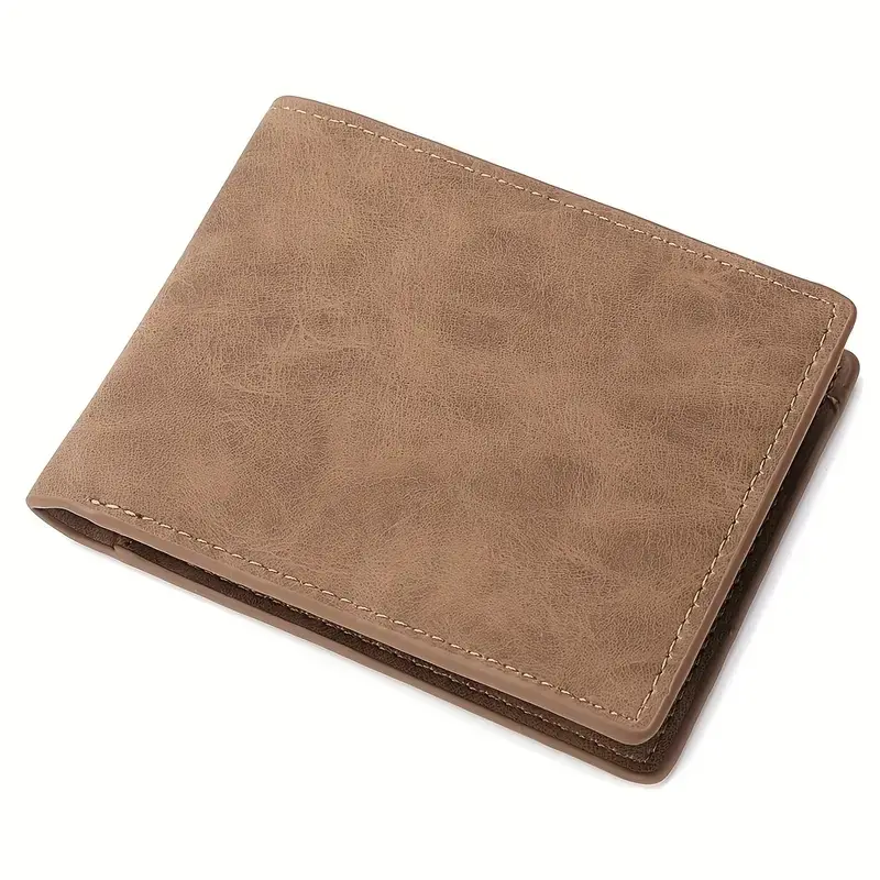 Men's Simple Soft PU Leather Wallet Vintage Thin Wallet Credit Card Holder