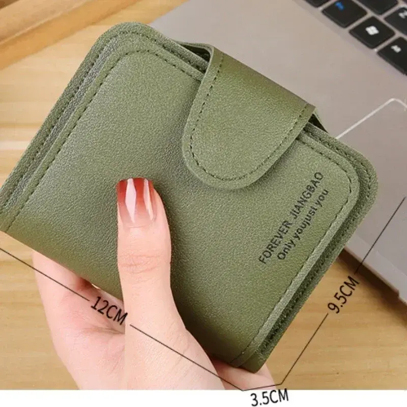 Women Wallets 2024 New Luxury Brand Red Black Small Mini Coin Purse Hasp Card Holder Lady Wallet Zipper Female Leather Buckle